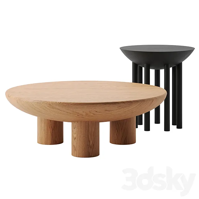 Chalon coffee tables by Kelly Wearstler 3DSMax File