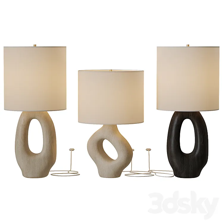 Chamber Ceramic Table Lamp 3DS Max Model
