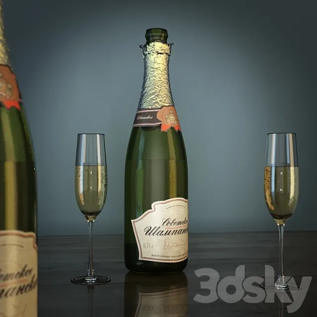 champagne 3DSMax File