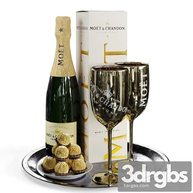 Champagne On A Tray Set 2 3dsmax Download