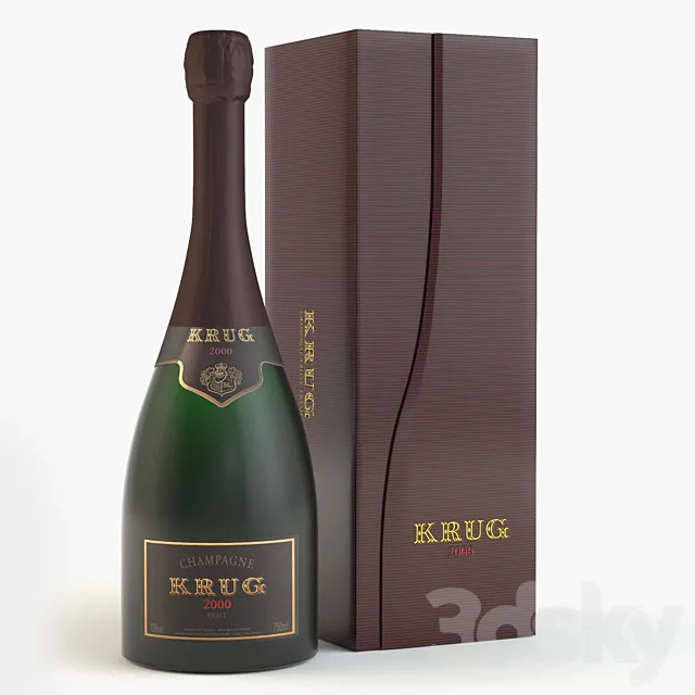 Champagne with box 3DSMax File