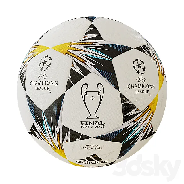 Champions League Final Kiev Ball 3ds Max