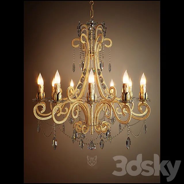 chandelier 3DS Max Model