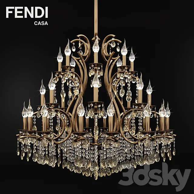 Chandelier _ Fendi Casa 3DS Max Model