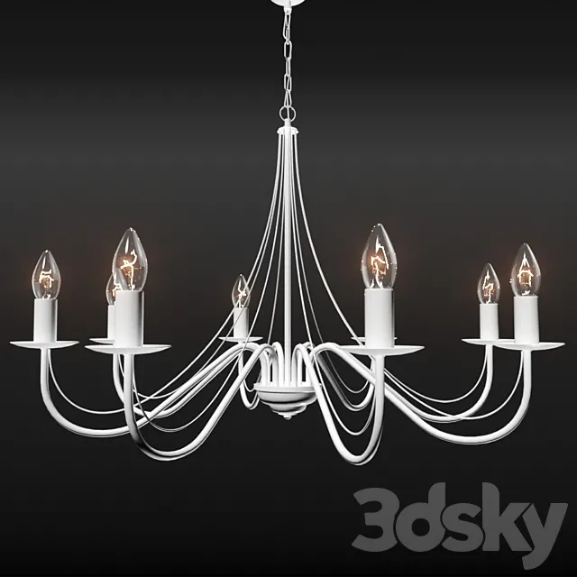 chandelier A001_8P 3ds Max