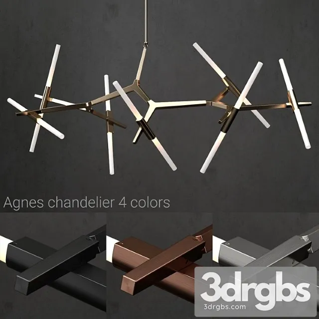 Chandelier agnes 14 lights 4 colors 3dsmax Download