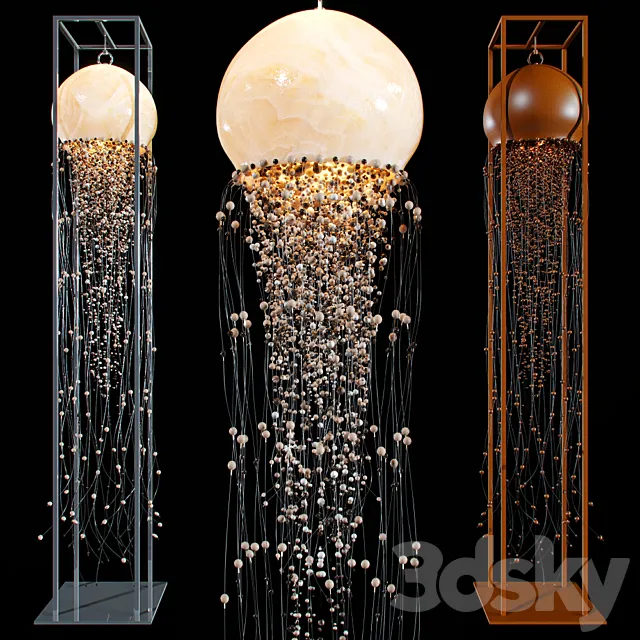 Chandelier and floor lamp JELLYFISH 3DSMax File