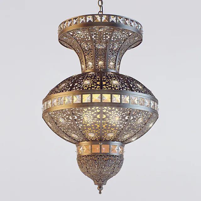 Chandelier and Sconce Oriental 3ds Max