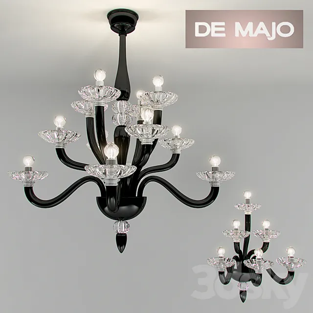 chandelier and sconces “de majo” 3DS Max Model