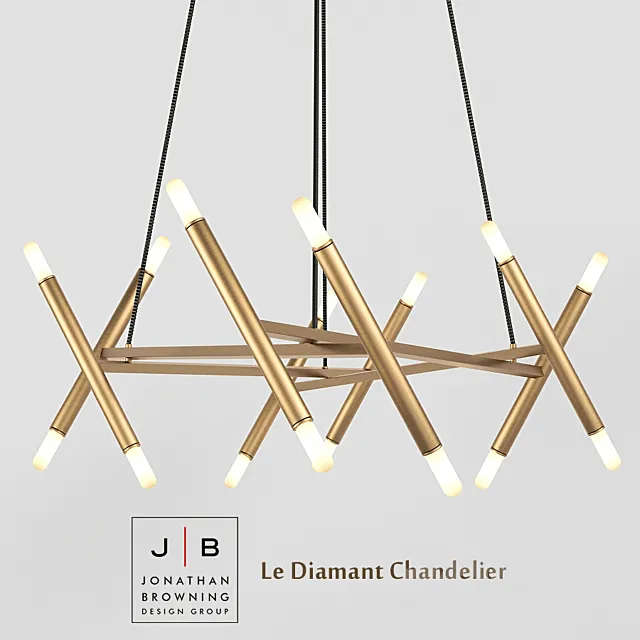 Chandelier and sconces Jonathan Browning Le Diamant 3ds Max