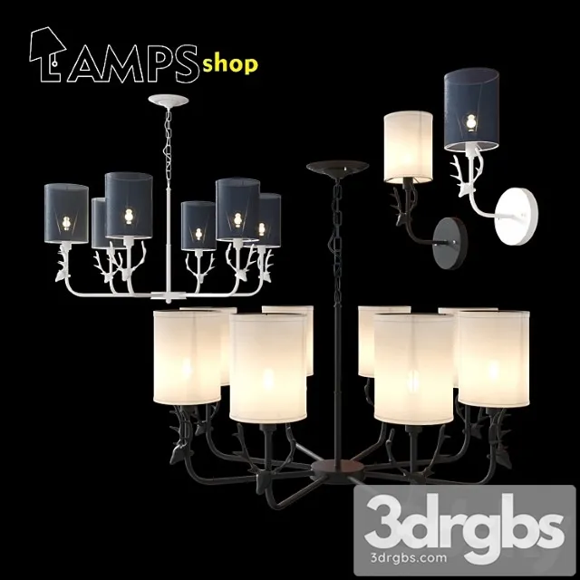 Chandelier and wall lamp 3dsmax Download
