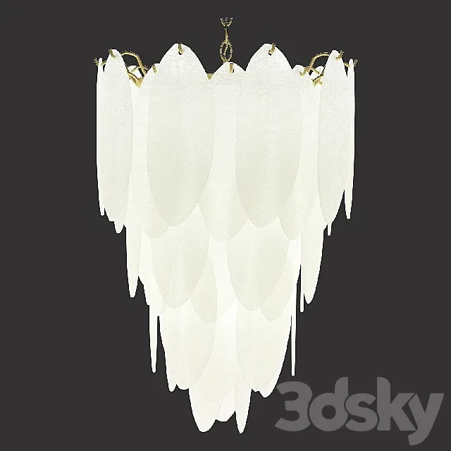 Chandelier Angel Style Italian Murano Glass 3DSMax File