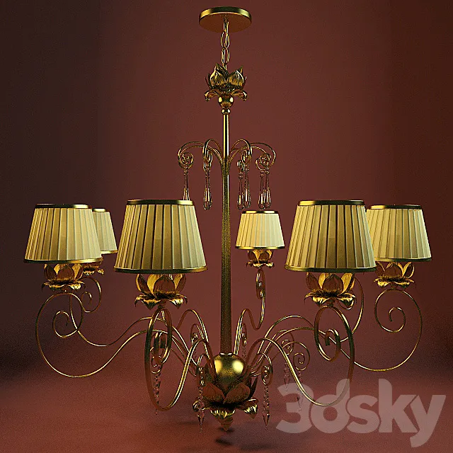 Chandelier art. 1376_6F 3ds Max