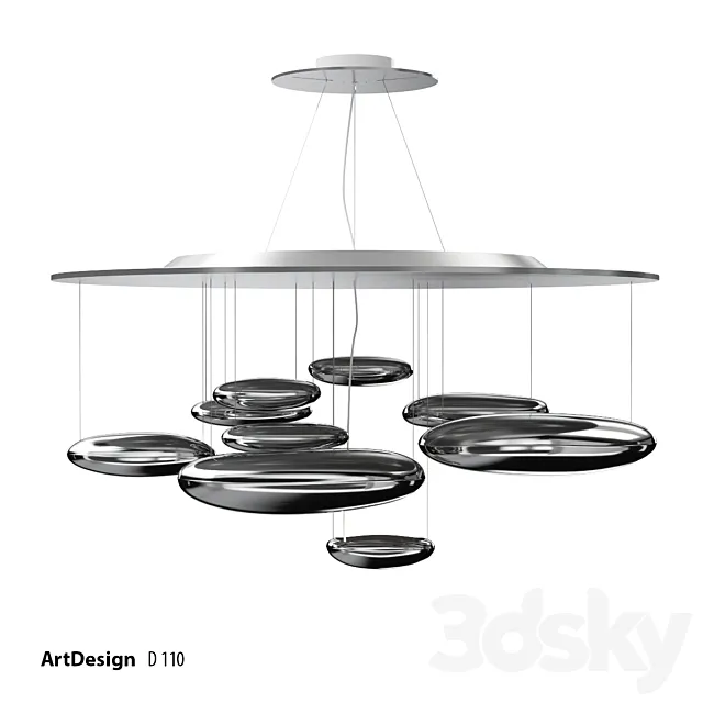 Chandelier Art Design Mercury 3ds Max