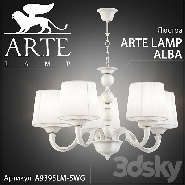 Chandelier Arte Lamp Alba A9395LM-5WG 3DSMax File