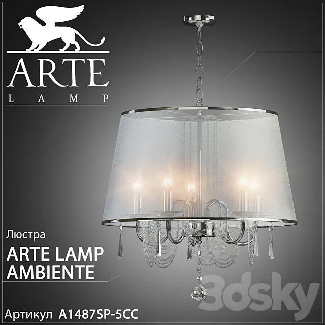 Chandelier Arte lamp Ambiente A1487SP-5CC 3ds Max