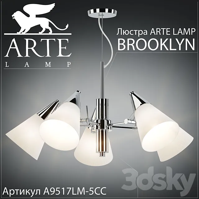 Chandelier Arte Lamp Brooklyn A9517LM-5CC 3ds Max