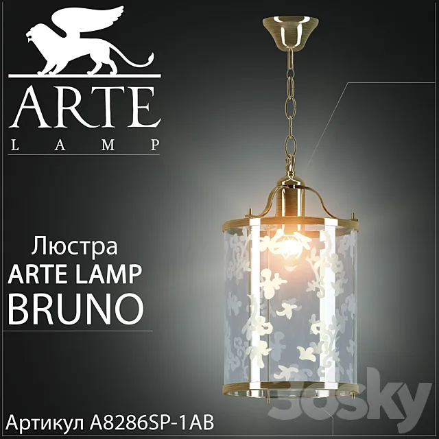 Chandelier Arte lamp Bruno A8286SP-1AB 3DSMax File
