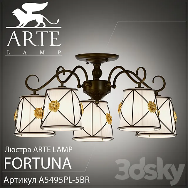 Chandelier Arte Lamp Fortuna A5495PL-5BR 3DSMax File