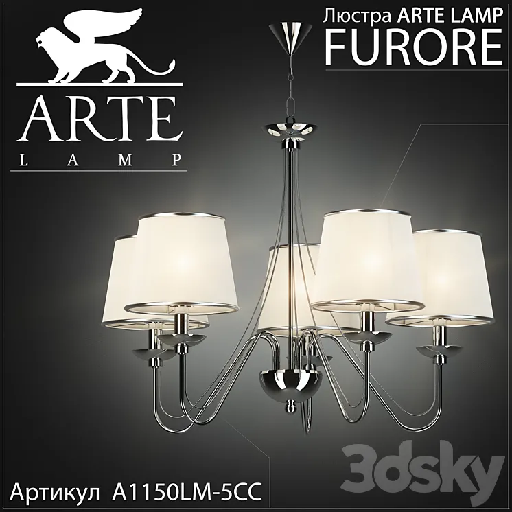 chandelier Arte lamp Furore A1150LM-5CC 3DS Max