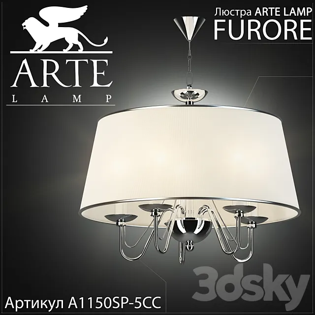 chandelier Arte lamp Furore A1150SP-5CC 3DSMax File