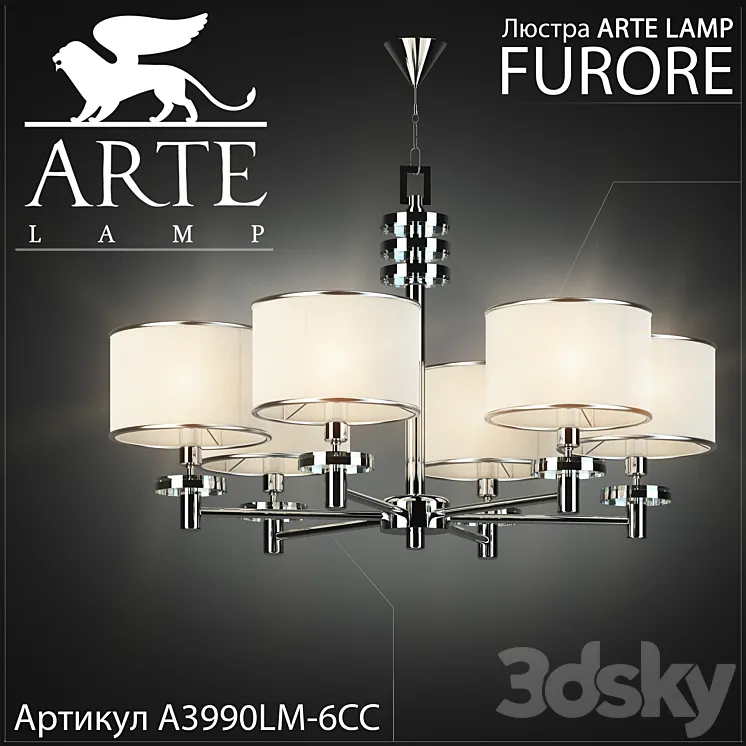 chandelier Arte lamp Furore A3990LM-6CC 3DS Max