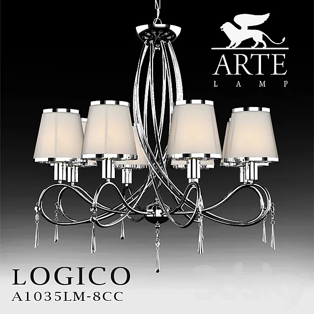 Chandelier Arte Lamp Logico A1035LM-8CC 3DSMax File