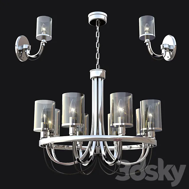 Chandelier Arte Lamp Ombra 3DSMax File