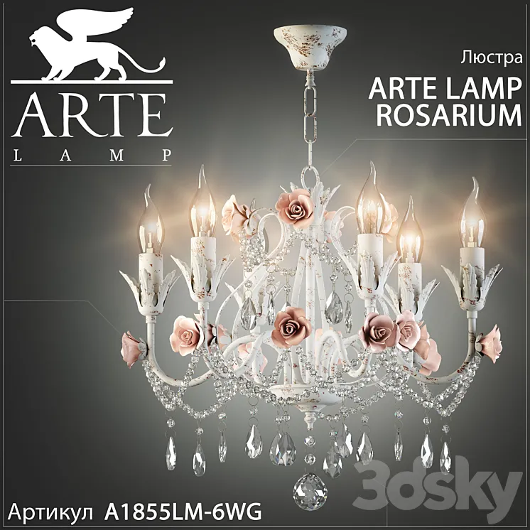 Chandelier Arte Lamp Rosarium A1855LM-6WG 3DS Max