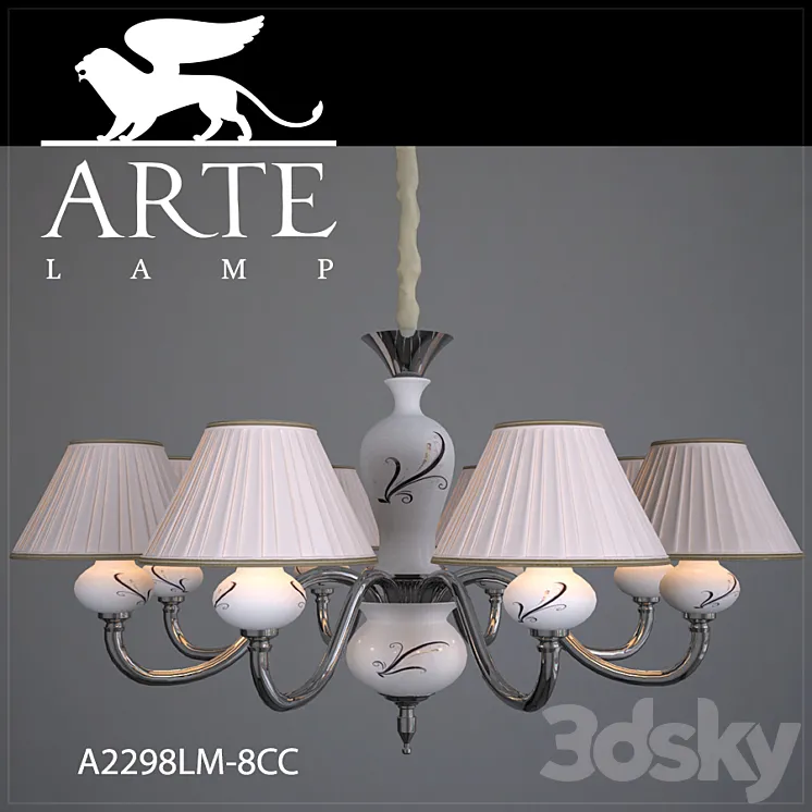 Chandelier ArteLamp A2061LM-8WG 3DS Max