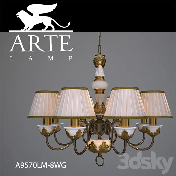 Chandelier ArteLamp A9570LM-8WG 3DS Max