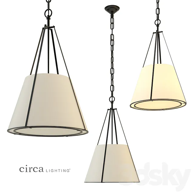 Chandelier Aspen Small Conical Hanging Shade 3ds Max