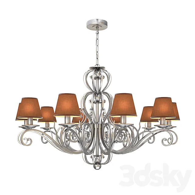 Chandelier Assisi Effe.Bi Ferro Battuto Artistico srl Lighting L-281 _ G 3DSMax File