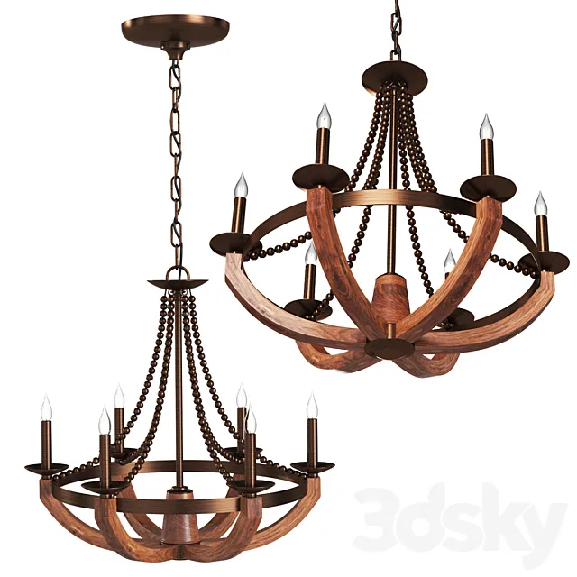 Chandelier astounding rustic wrought iron 3ds Max
