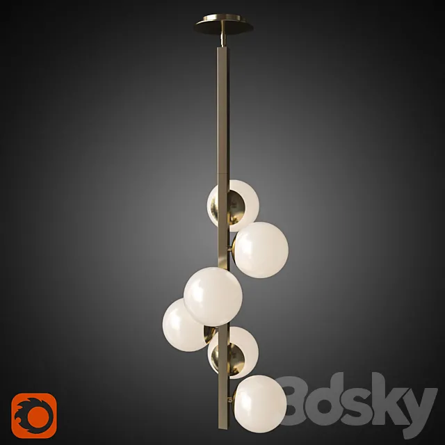 Chandelier Atom Pendant 3DS Max Model