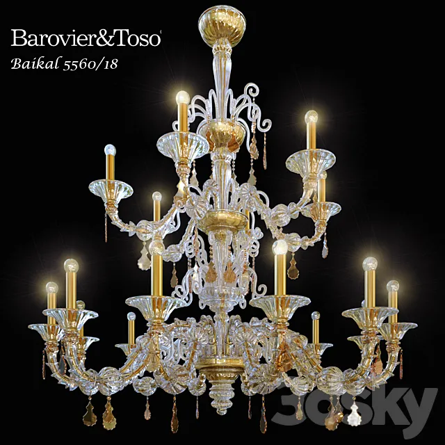 chandelier Barovier & Toso Baikal 5560_18 3DS Max Model