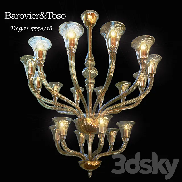 Chandelier Barovier & Toso Degas 5554_18 3ds Max