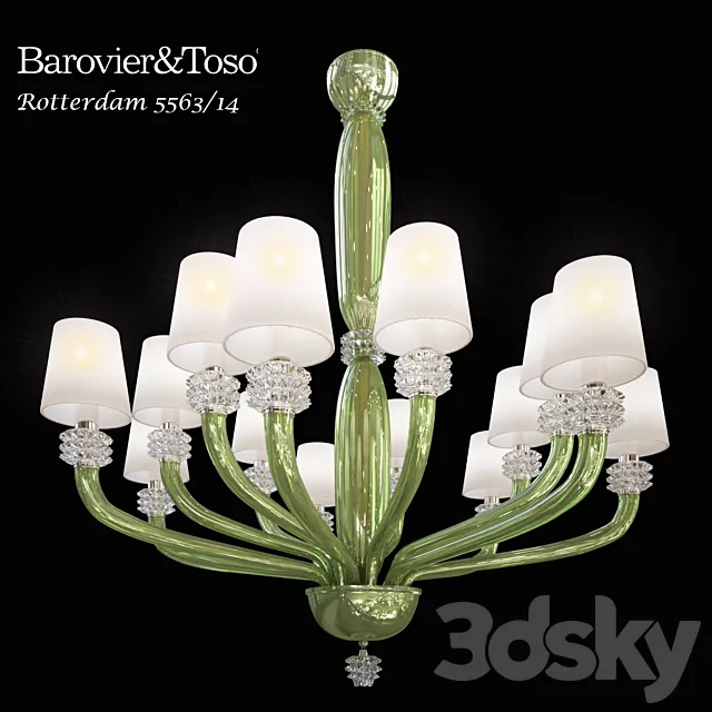 chandelier Barovier & Toso Rotterdam 5563_14 3DSMax File