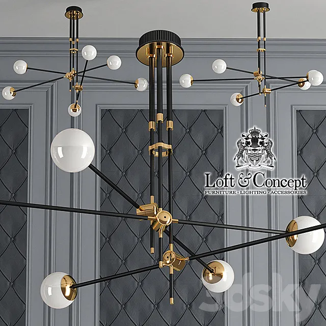 Chandelier Bullarum Si-6 Chandelier 3ds Max