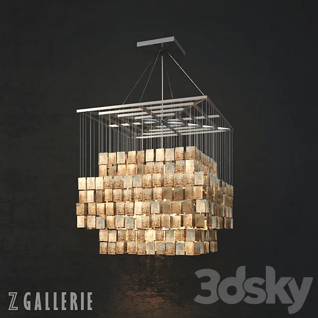 chandelier Capiz Chandelier from Z Gallerie 3DS Max Model