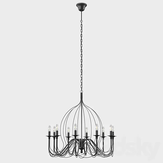 Chandelier Classical Sail on chain RS117_10 “Katerina 3DS Max Model