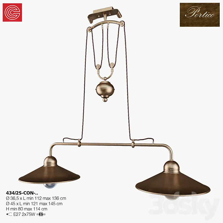 Chandelier Cremasco illuminazione Portico art.434 3DS Max