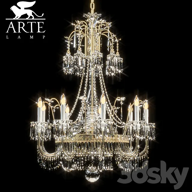 Chandelier Crystal lamp 3ds Max