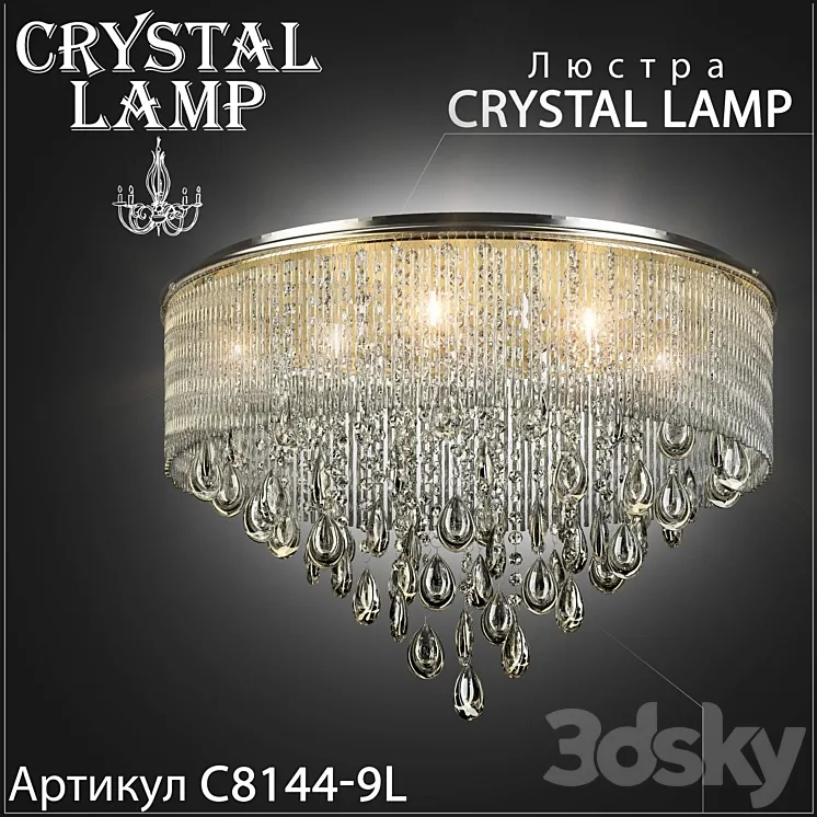 Chandelier Crystal lamp C8144-9L 3DS Max