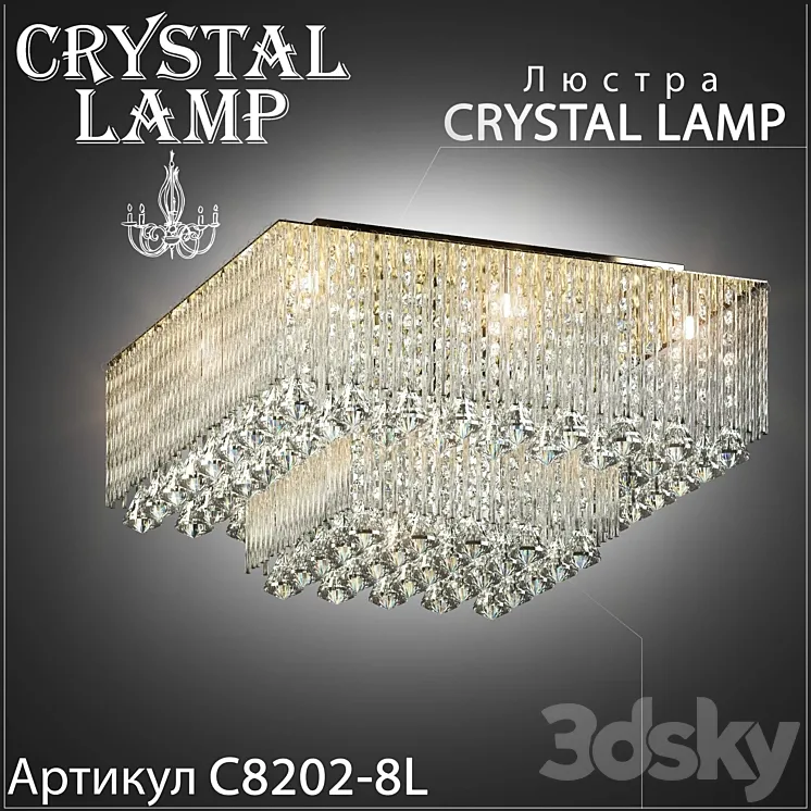Chandelier Crystal lamp C8202-8L 3DS Max