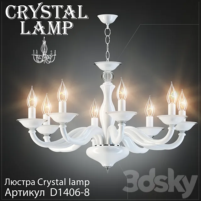 Chandelier Crystal Lamp D1406-8 3DS Max Model