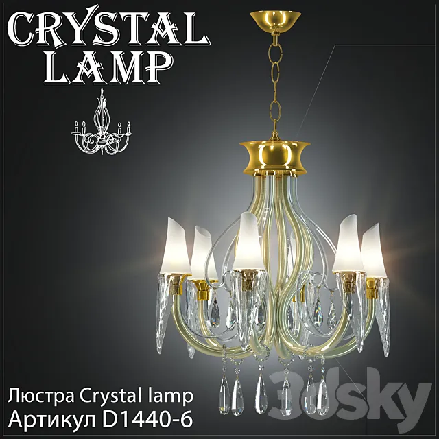 Chandelier Crystal Lamp D1440-6 3DS Max Model