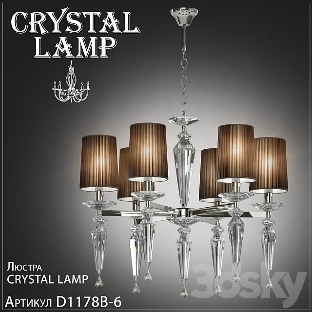 Chandelier Crystal Lamp Falcetto D1178B-6 3DSMax File
