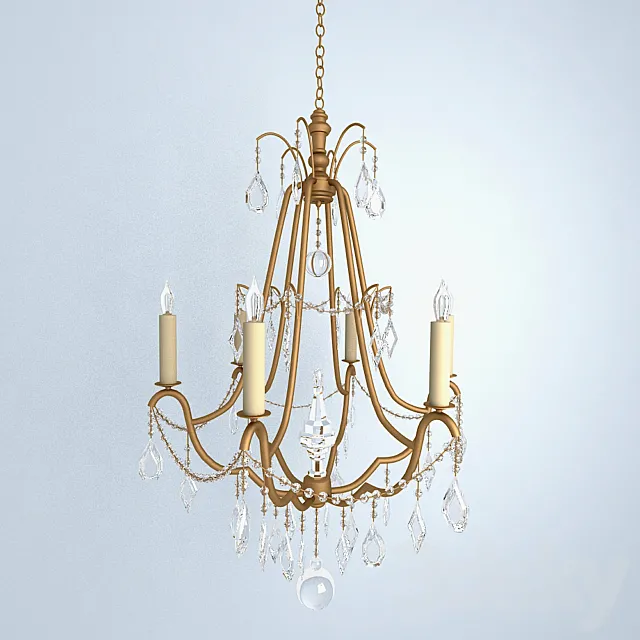 Chandelier Currey & Company 3ds Max