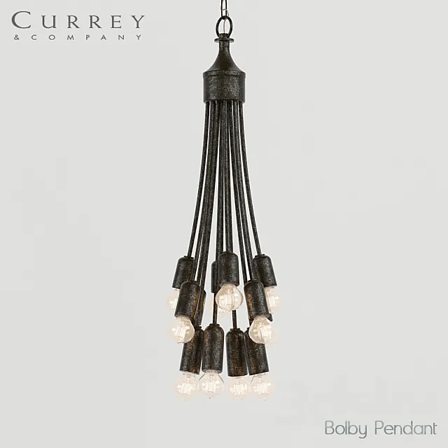 Chandelier Currey&Company Bolby Pendant 3DSMax File